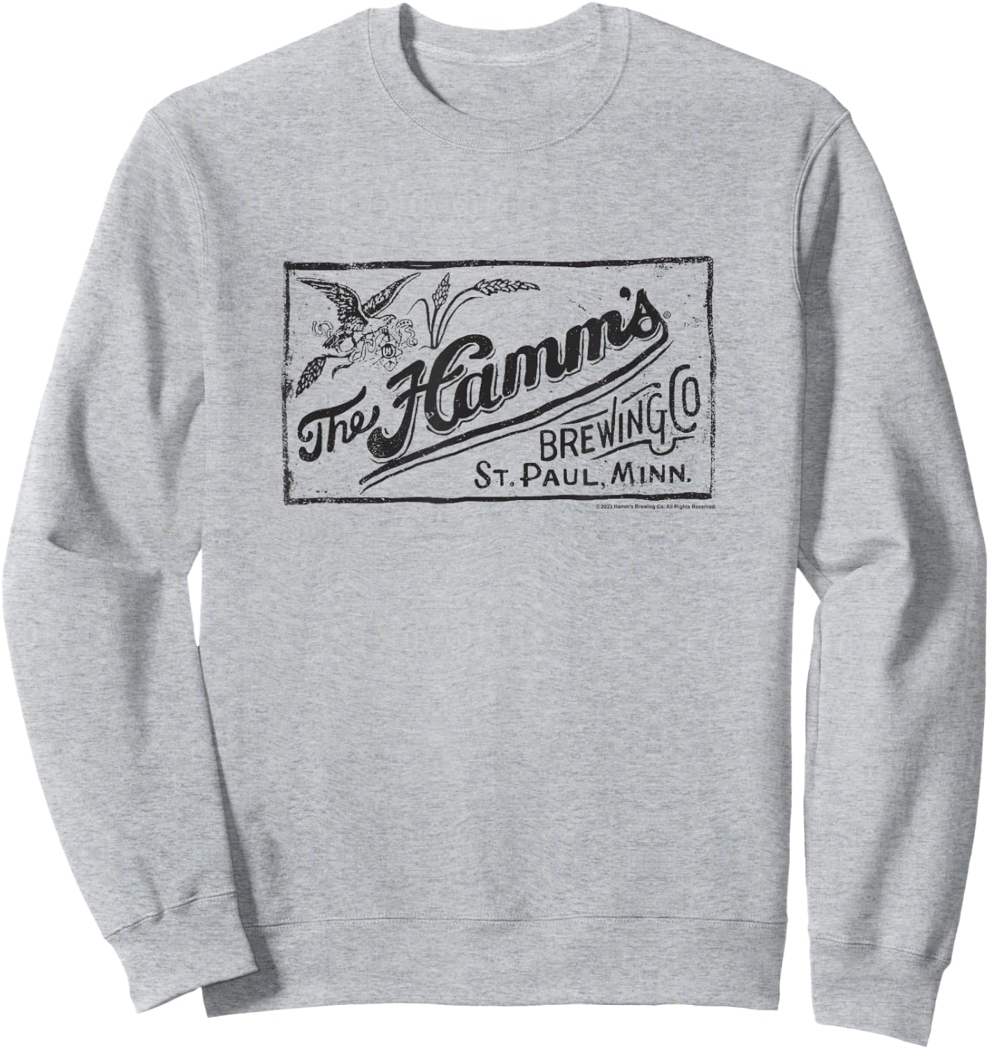 Coors Brewing Company The Hamm's Brewing Co Retro Chest Logo Sweatshirt - Sweatshirt | Ash