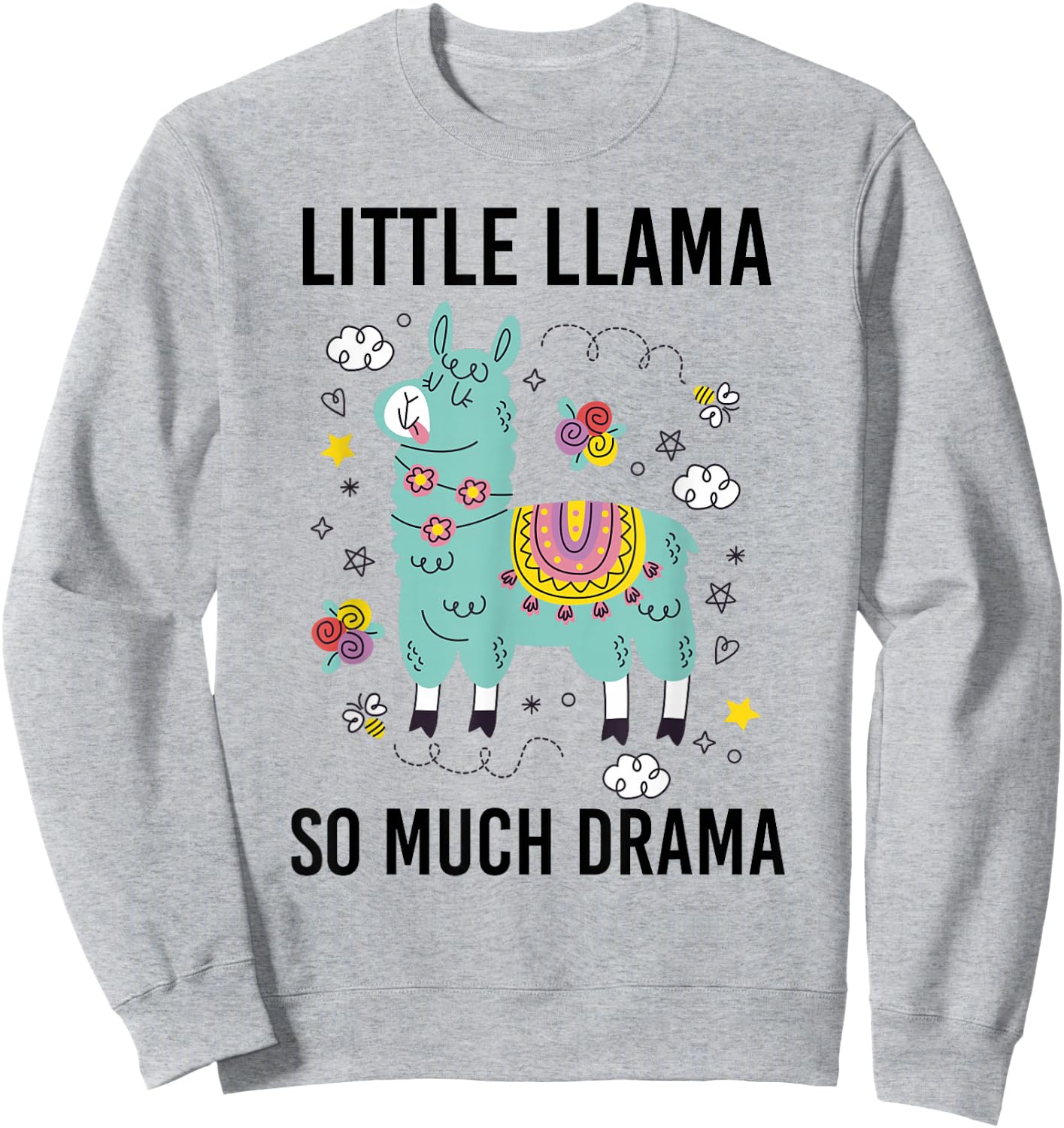 Llama Shirt Kids Boys Toddler Little Llama So much Drama Sweatshirt - Sweatshirt | Ash