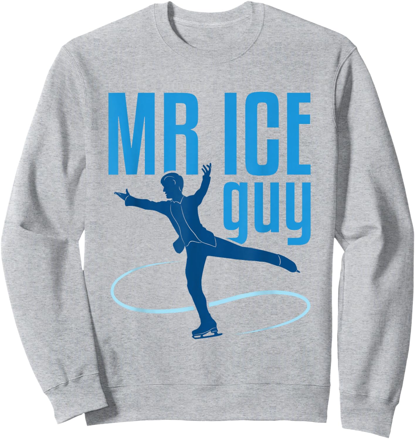 Figure Skating for Boys Men Ice Skater Sweatshirt - Sweatshirt | Ash