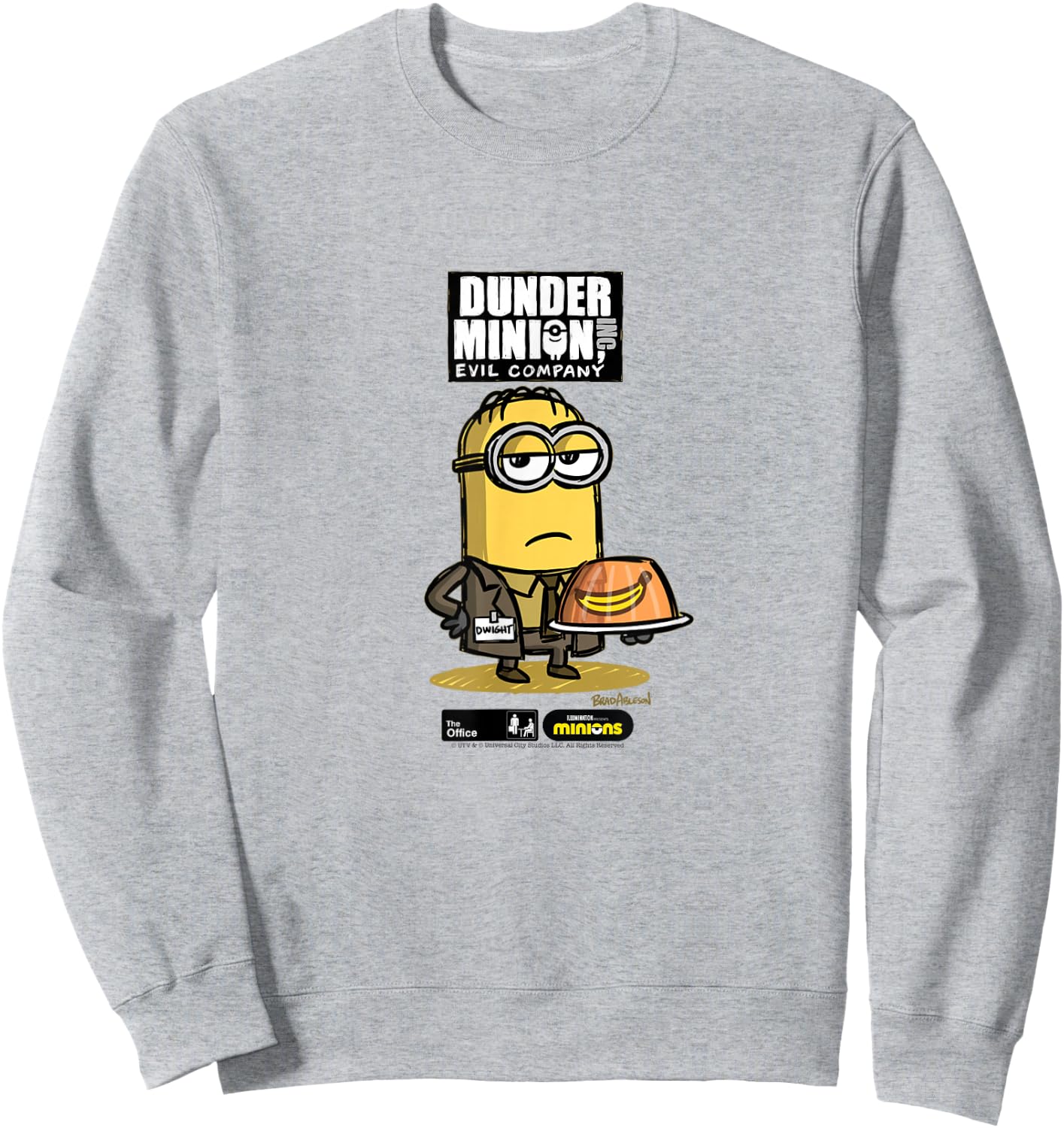 The Office X Minions Dwight Sweatshirt - Sweatshirt | Ash