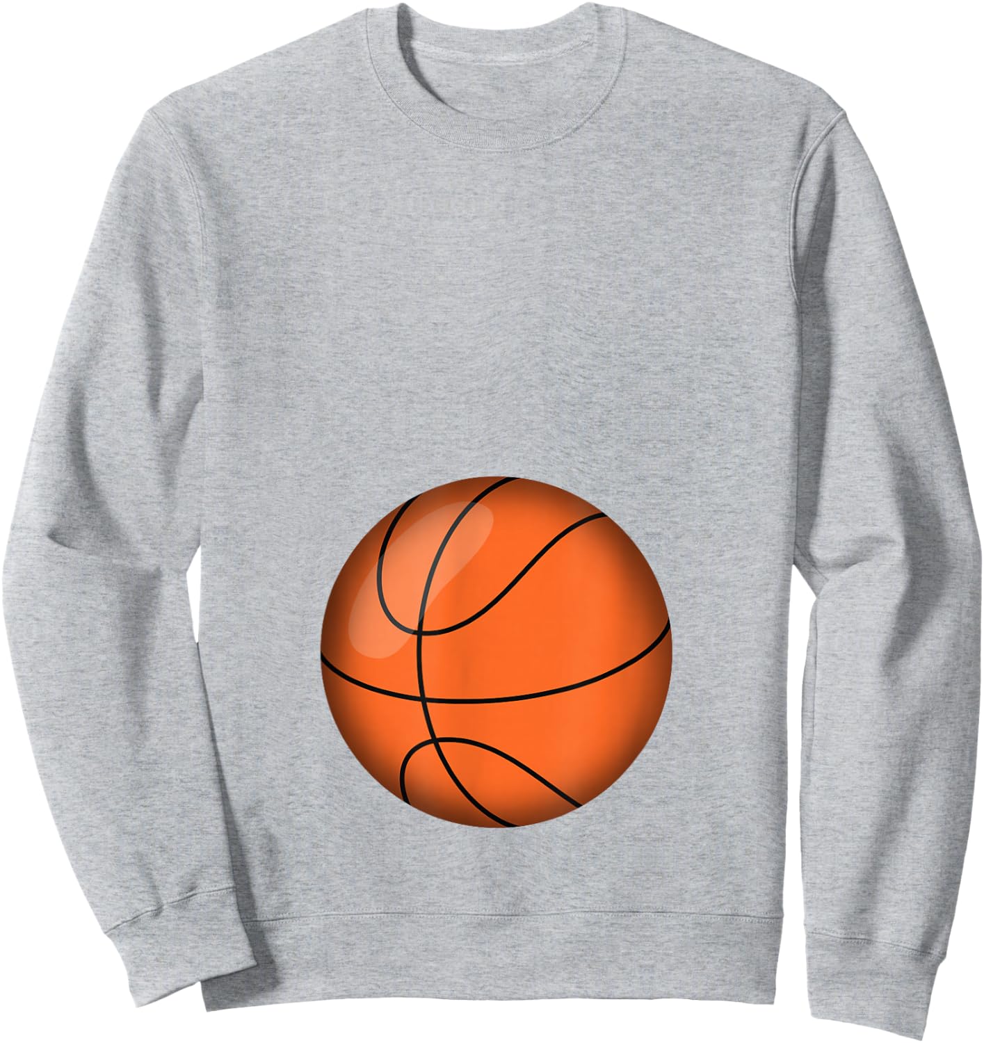 Funny Basketball Player Baby Belly Mum Sweatshirt - Sweatshirt | Ash