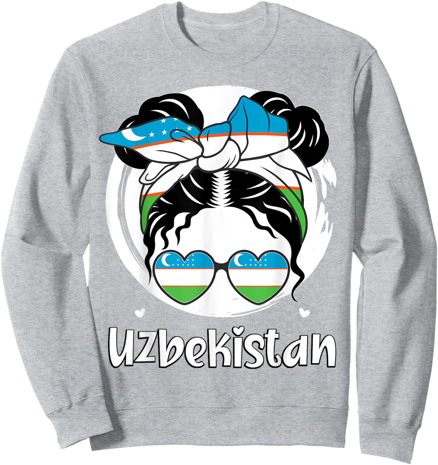 Uzbekistan, Uzbekistani Girl, Uzbekistan Flag, Uzbek Girl Sweatshirt - Sweatshirt | Ash