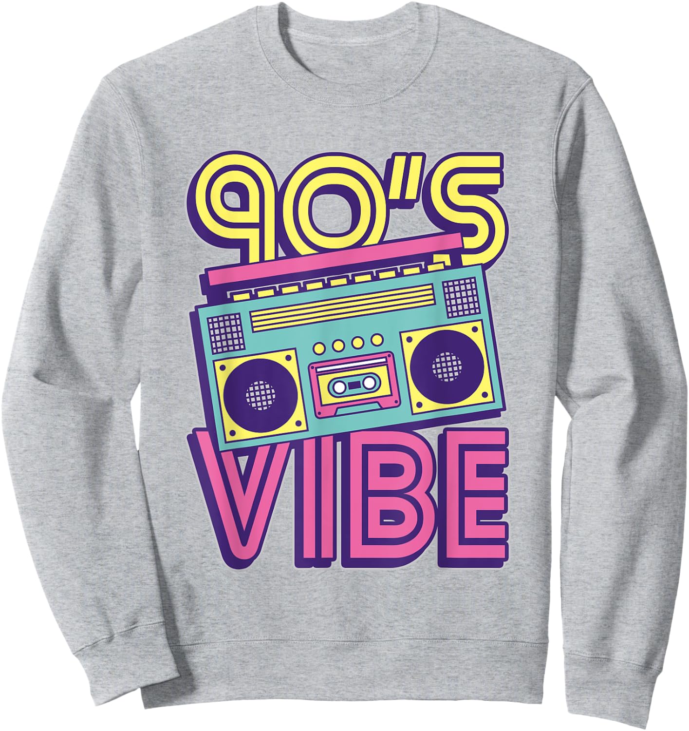 90s Vibe 1990s Music Lover Nineties Costume Party Retro 90s Sweatshirt - Sweatshirt | Ash