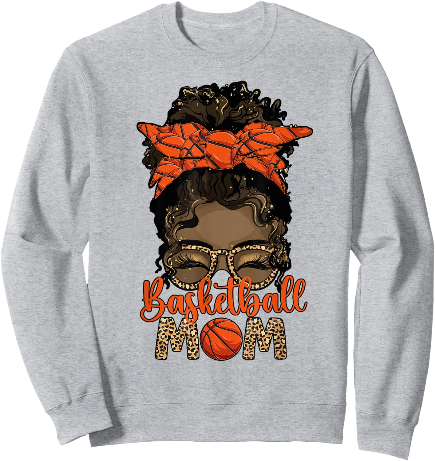 Black Basketball Mom Melanin Mother of A Basketball Player Sweatshirt - Sweatshirt | Ash