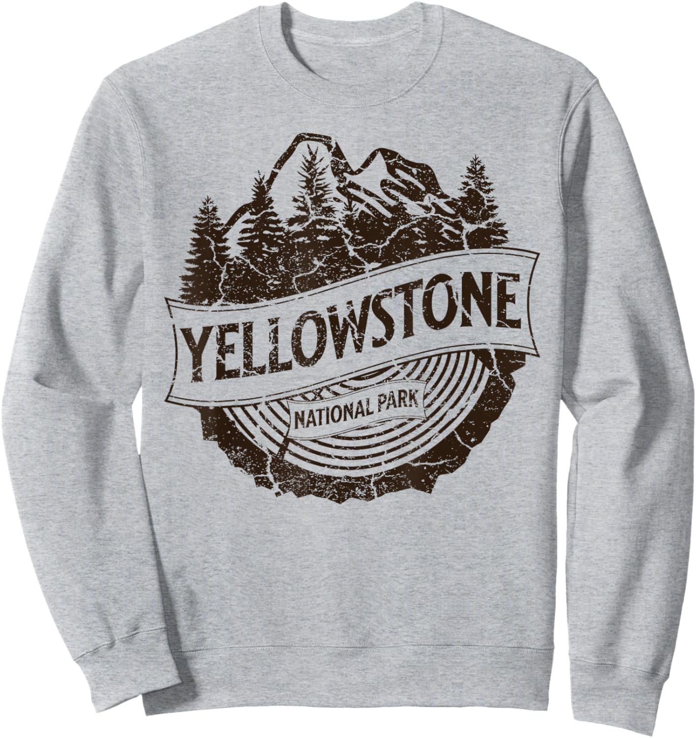 Yellowstone National Park Wyoming Nature Hiking Outdoors Sweatshirt - Sweatshirt | Ash