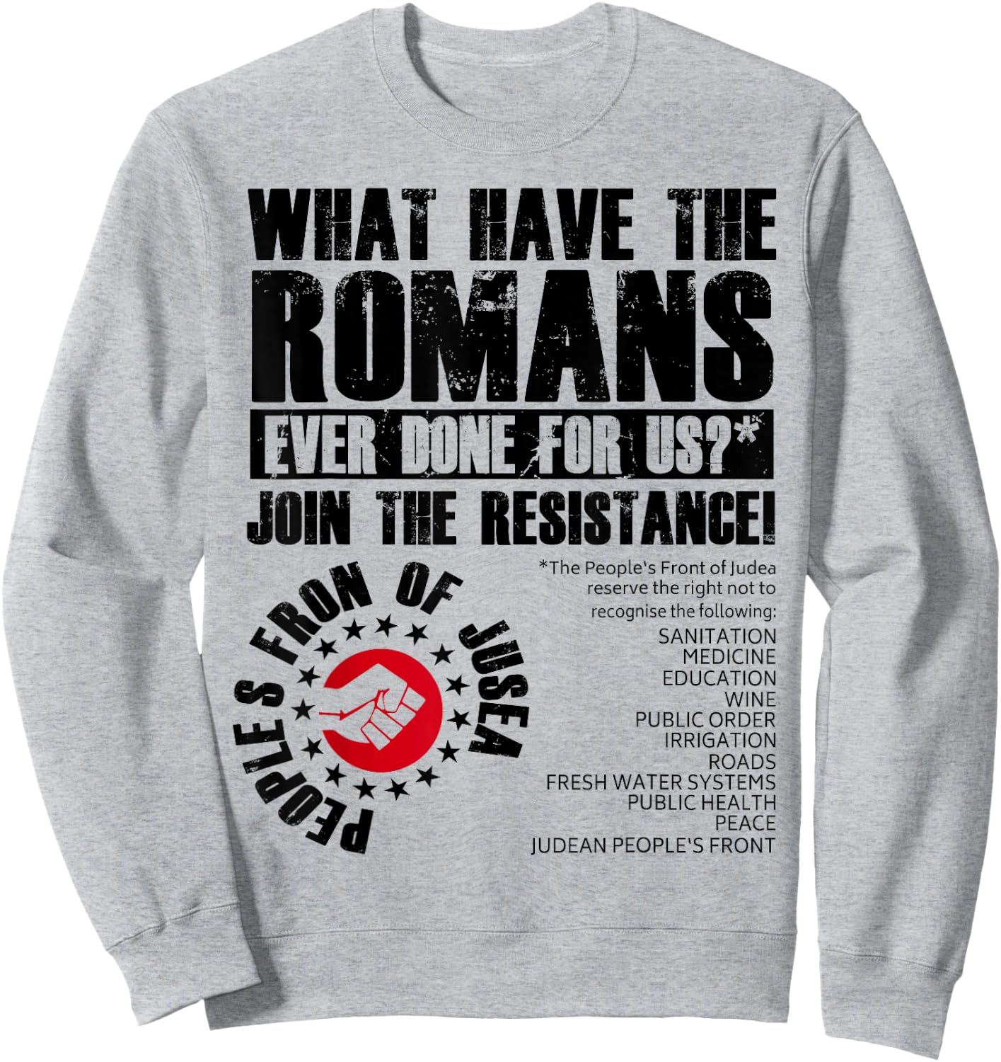 What Have The Romans Ever Done For Us Join The Resistance Sweatshirt - Sweatshirt | Ash