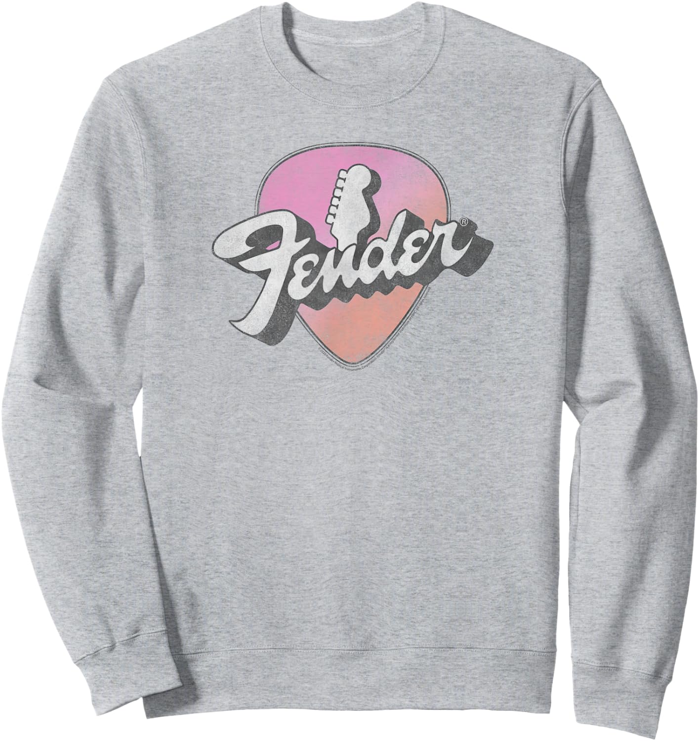 Fender Classic 70's Logo Vintage Guitar Pick Sweatshirt - Sweatshirt | Ash