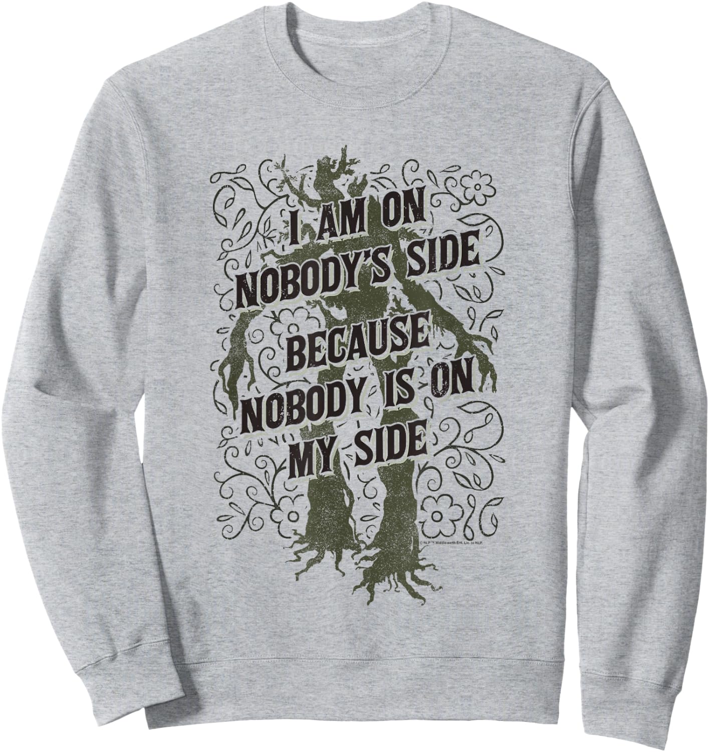 The Lord of the Rings: The Two Towers Treebeard No Ones Side Sweatshirt - Sweatshirt | Ash