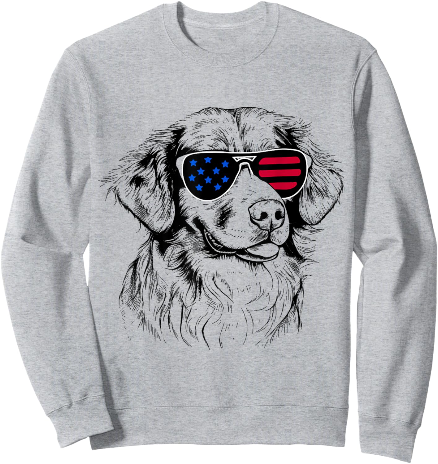 Nova Scotia Duck Tolling Retriever Toller Dog 4th July USA Men Women Kids Sweatshirt - Sweatshirt | Ash