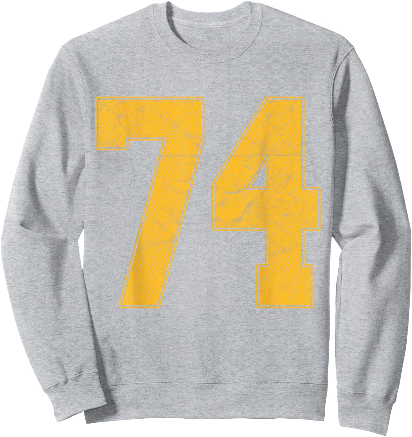 Number 74 Numbered Uniform Sports Team Jersey 74th Birthday Sweatshirt - Sweatshirt | Ash