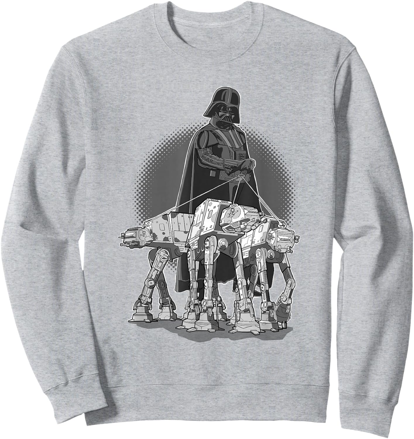 Star Wars Darth Vader AT Walkers Dogs Leash Portrait Sweatshirt - Sweatshirt | Ash
