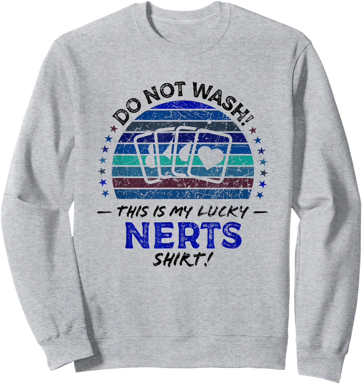 Nerts Funny Playing Cards Game Quote Graphic Sweatshirt - Sweatshirt | Ash