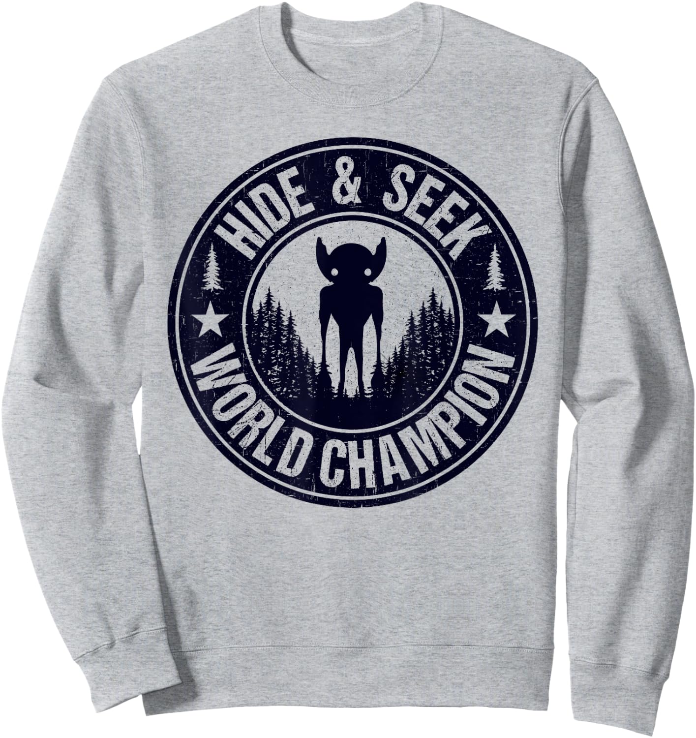 Hopkinsville Goblins Hide And Seek World Champion! Cryptid Sweatshirt - Sweatshirt | Ash