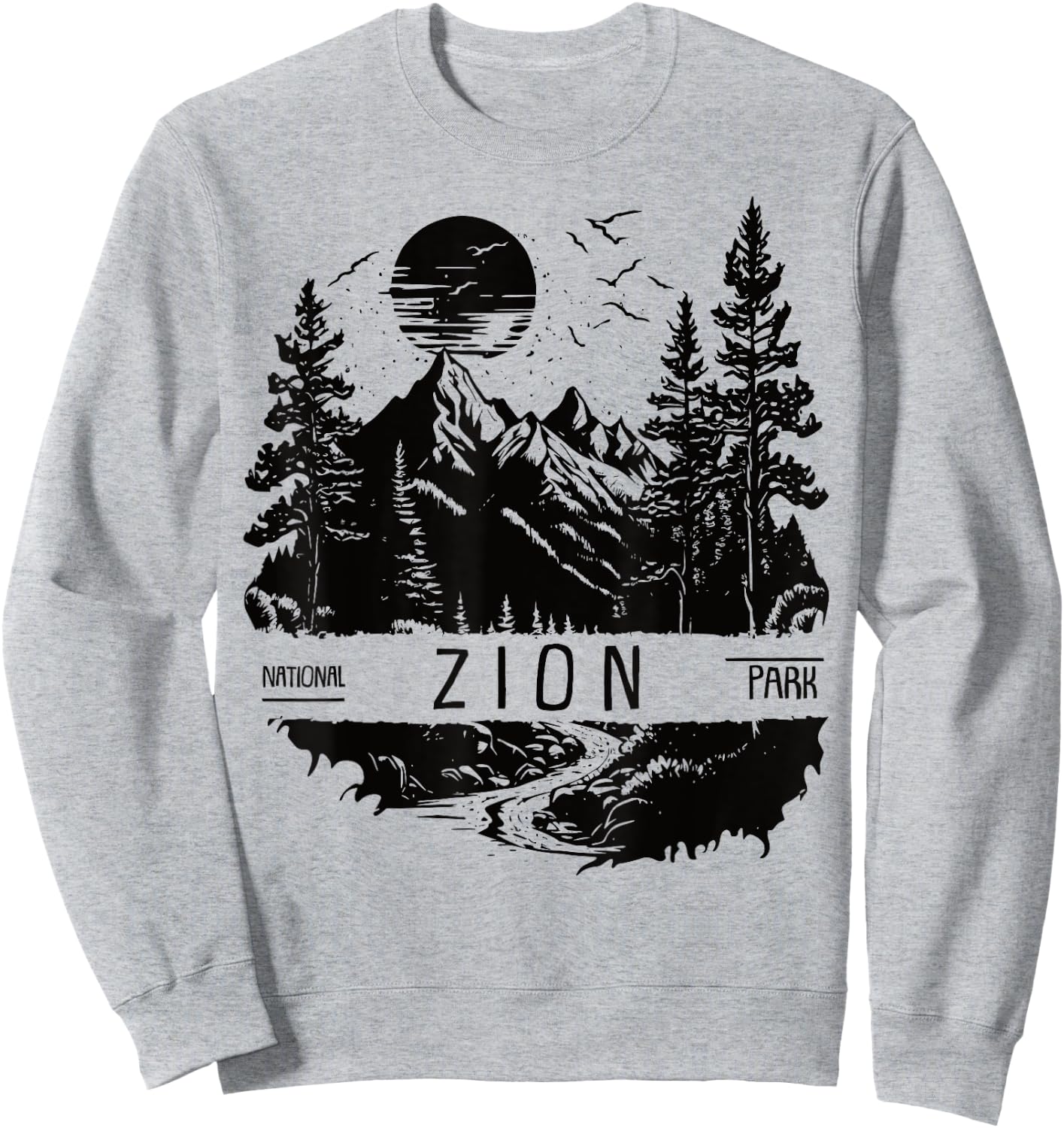 Retro Zion National Park US Vintage Zion Sweatshirt - Sweatshirt | Ash