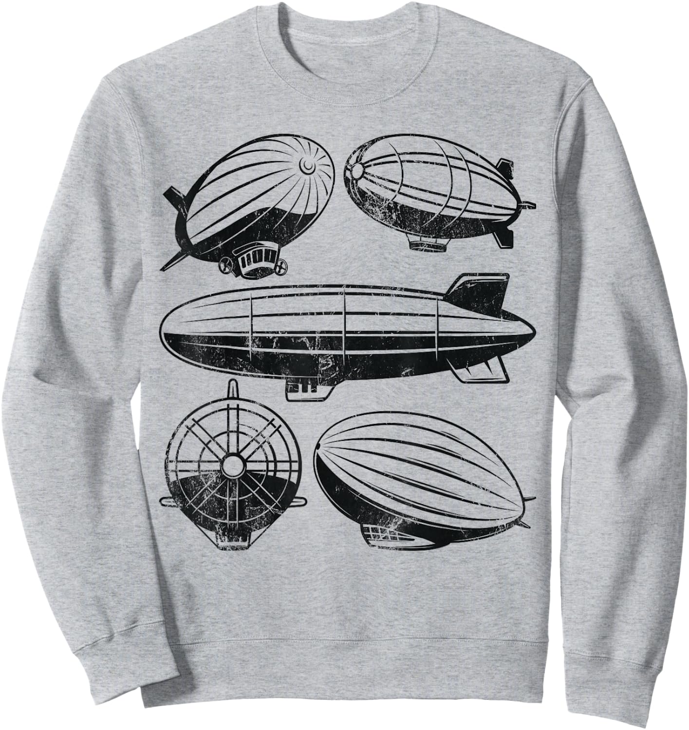 Zeppelin Dirigible Airship Blimp Zepplin Lover Sweatshirt - Sweatshirt | Ash