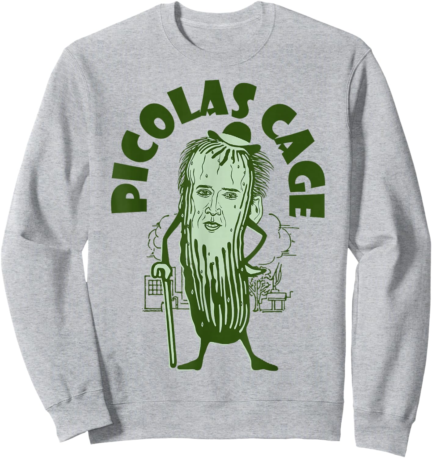 Picolas Cage Funny Cute Sweatshirt - Sweatshirt | Ash