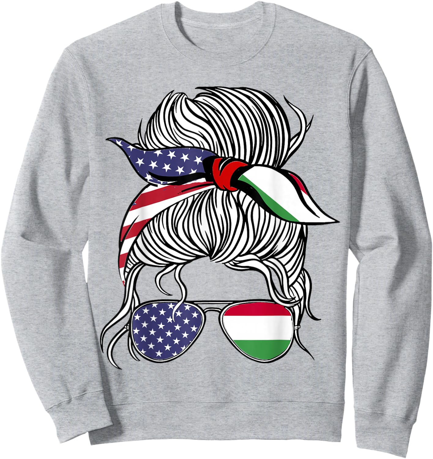 American Hungarian Patriot Flag Women Girl Hungary Grown Sweatshirt - Sweatshirt | Ash