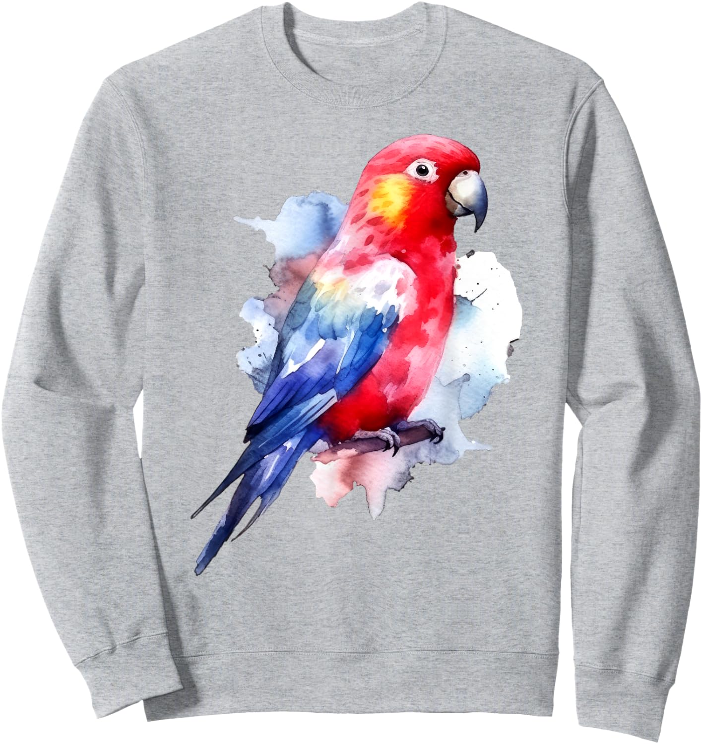 Rosella Parrot Birds Lover Design Sweatshirt - Sweatshirt | Ash