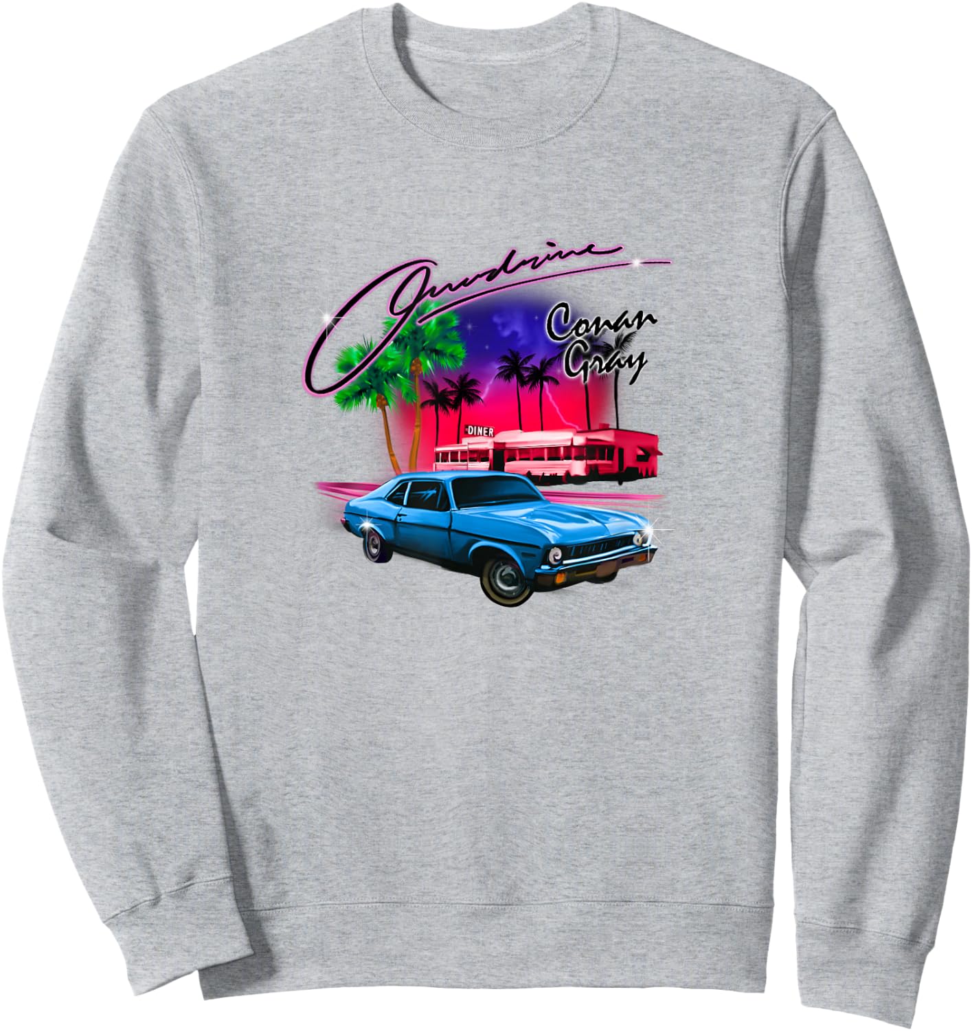 Official Conan Gray Overdrive Sweatshirt - Sweatshirt | Ash
