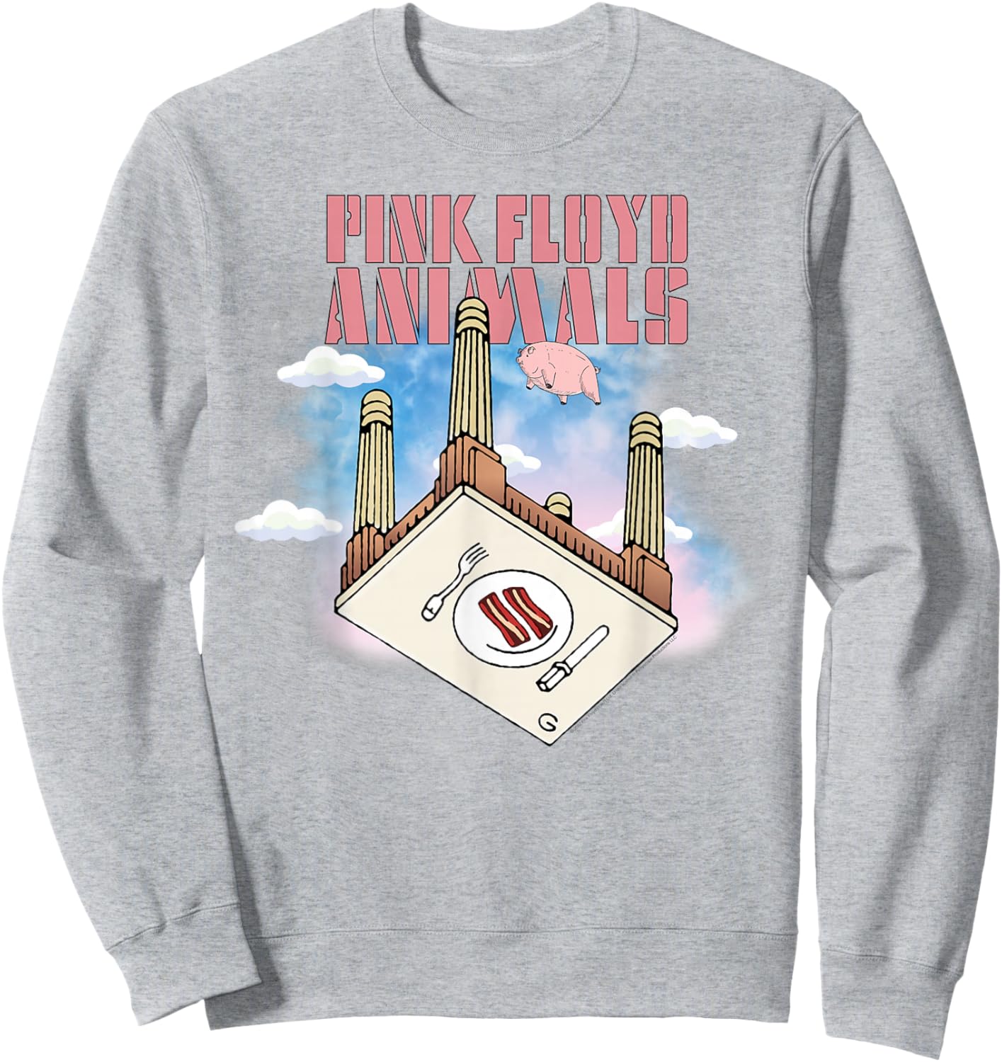 Pink Floyd Animals 2018 Remix Bacon Table Sweatshirt - Sweatshirt | Ash