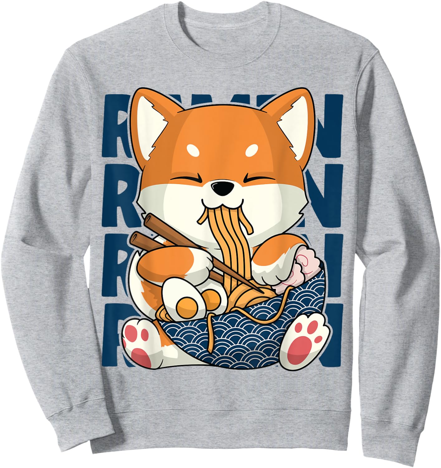 Kawaii Shiba Inu Dog Ramen Japan Corgi Sweatshirt - Sweatshirt | Ash