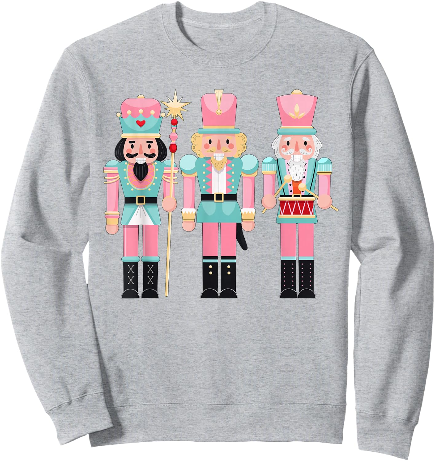 Pink Nutcracker Squad Xmas Pink Christmas Pajamas Women Kids Sweatshirt - Sweatshirt | Ash