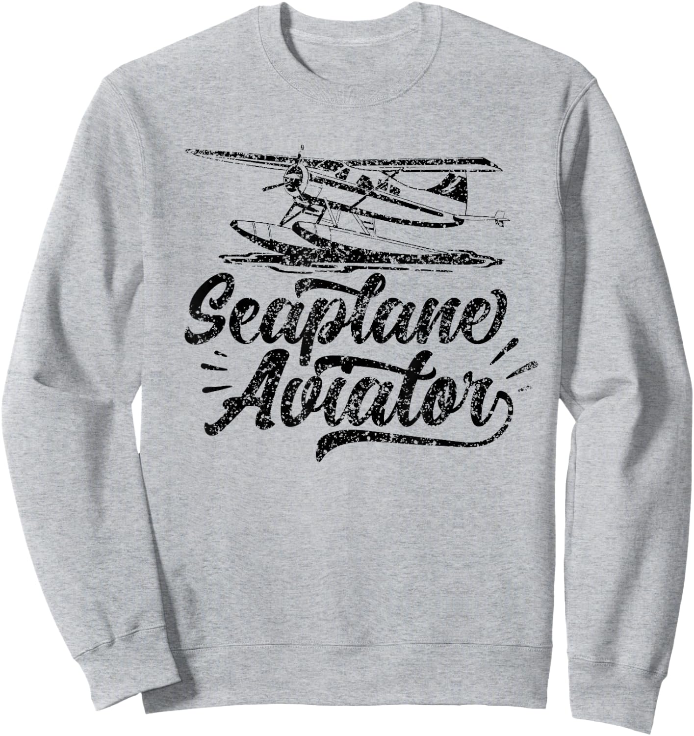 Seaplane Aviator Pilot Crew Water Land Sweatshirt - Sweatshirt | Ash