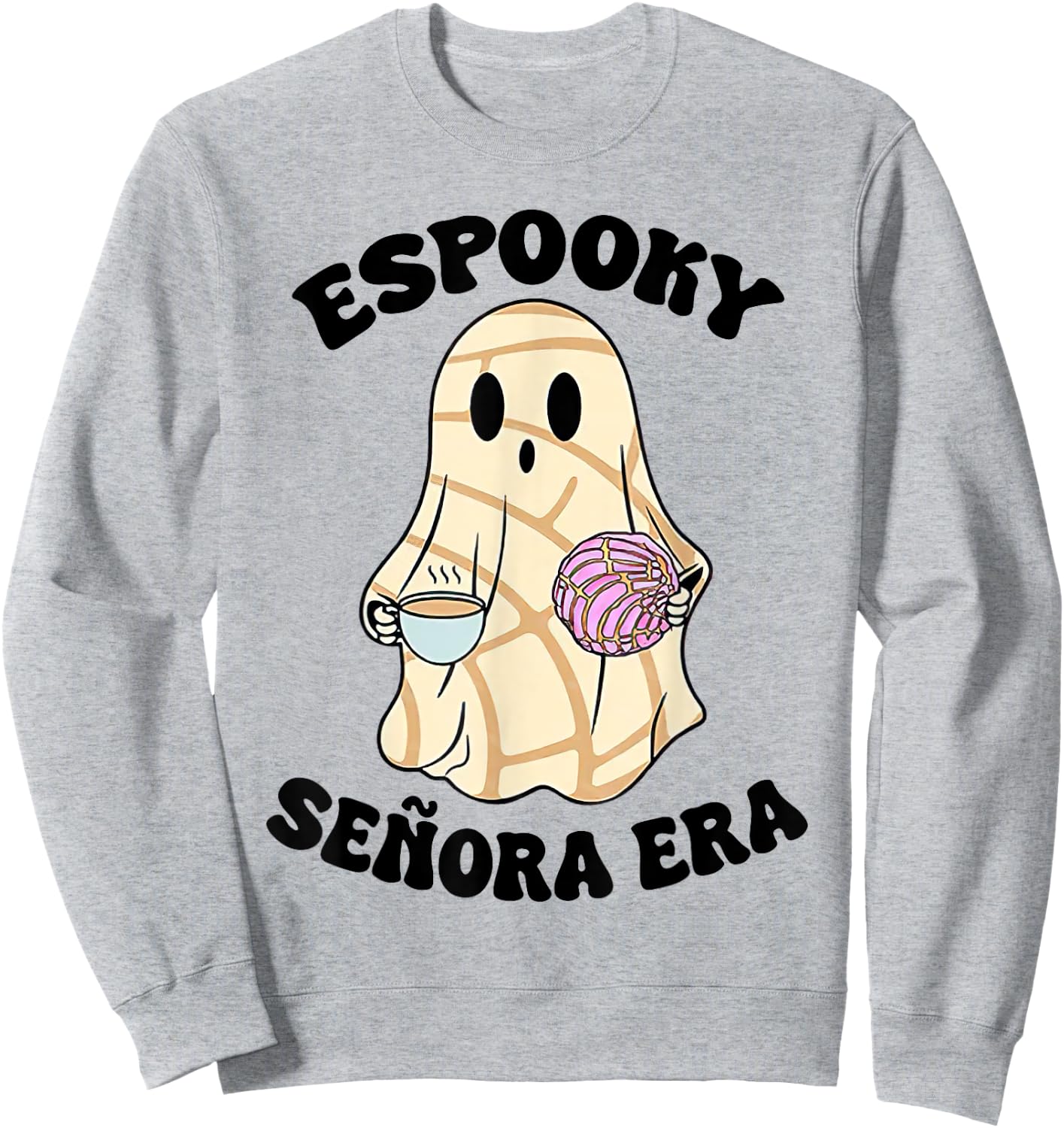 Espooky Senora Era Funny Ghost Mexican Spanish Halloween Sweatshirt - Sweatshirt | Ash