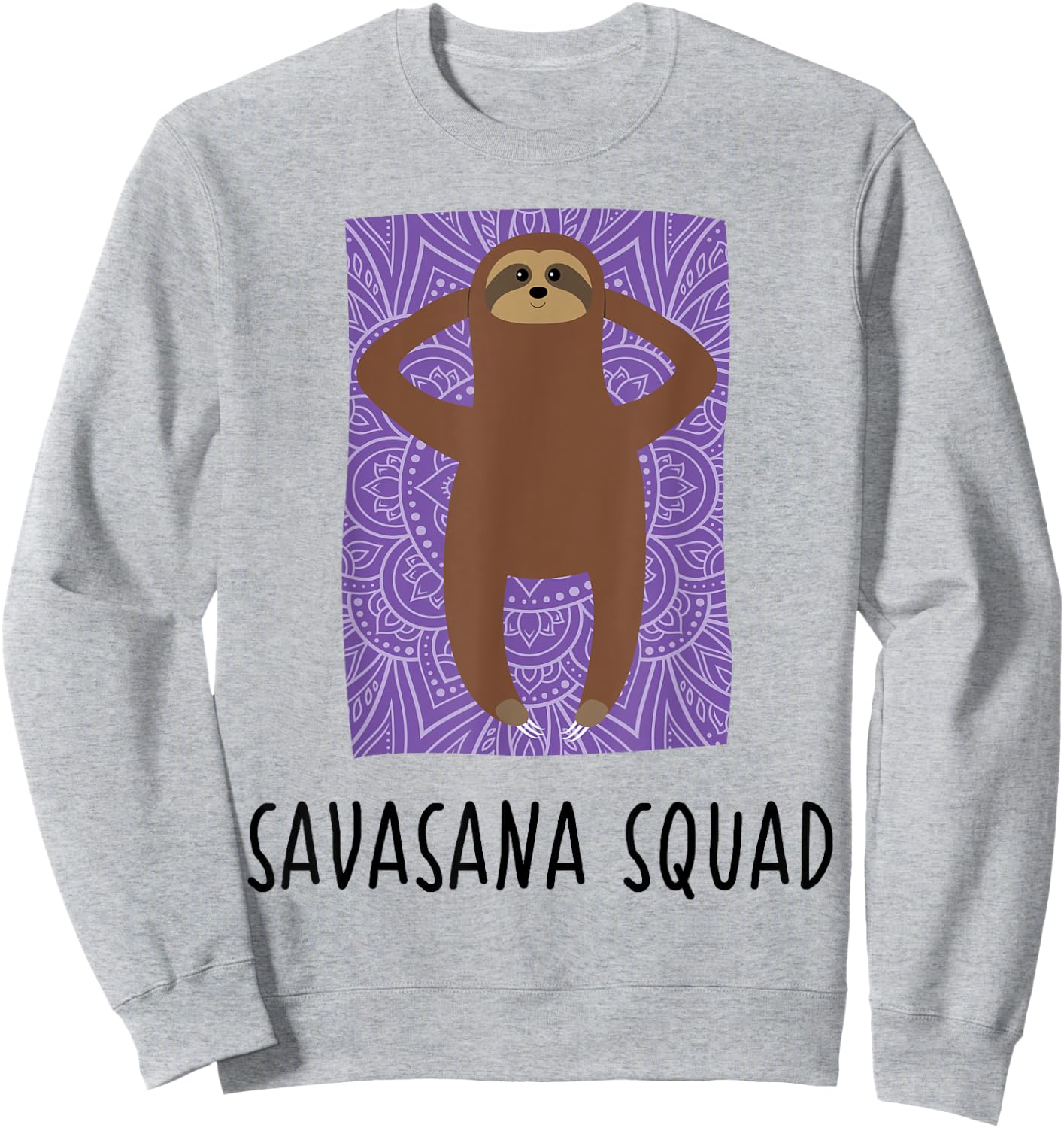 Savasana Squad Shirt | Practicioner Instructor Sloth Yoga Sweatshirt - Sweatshirt | Ash