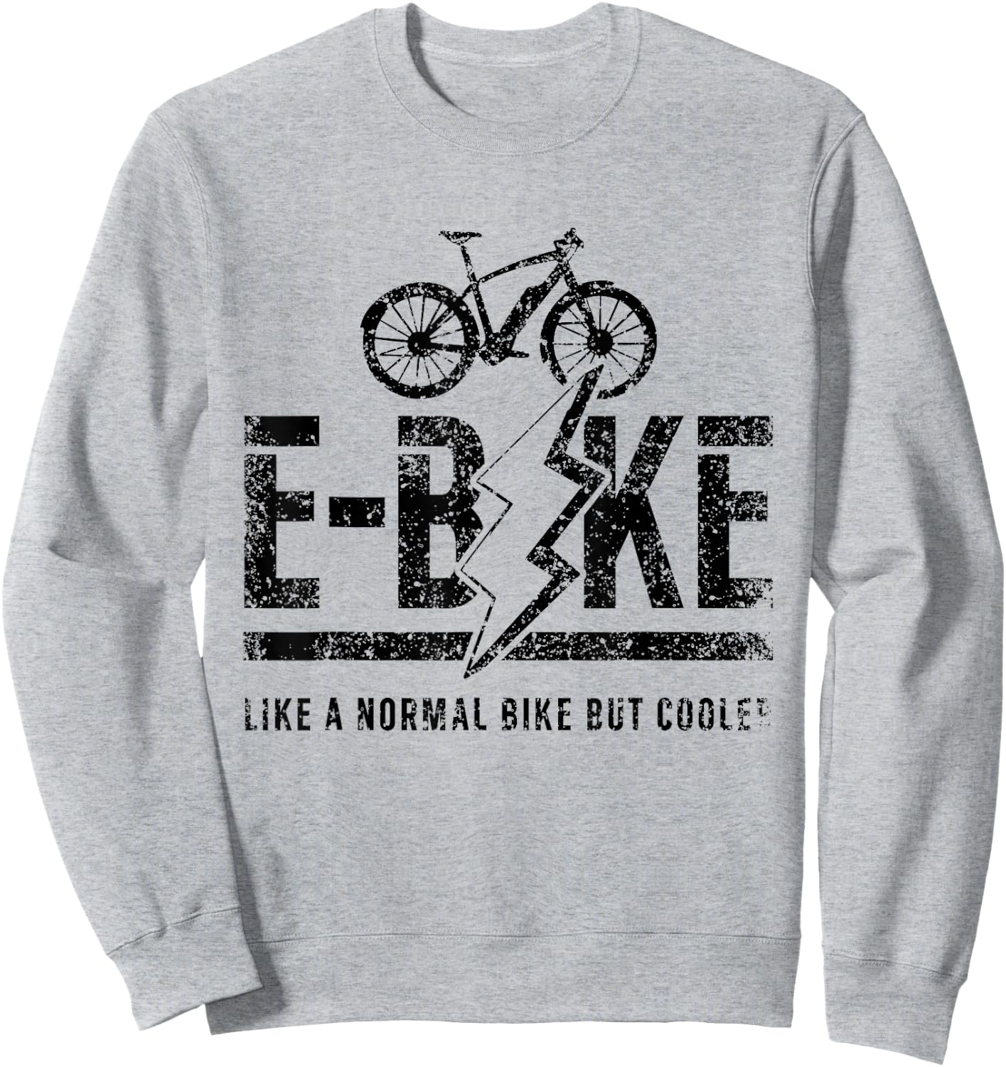 E-Bike Rider Bicycle Electric Cyclist Sweatshirt - Sweatshirt | Ash