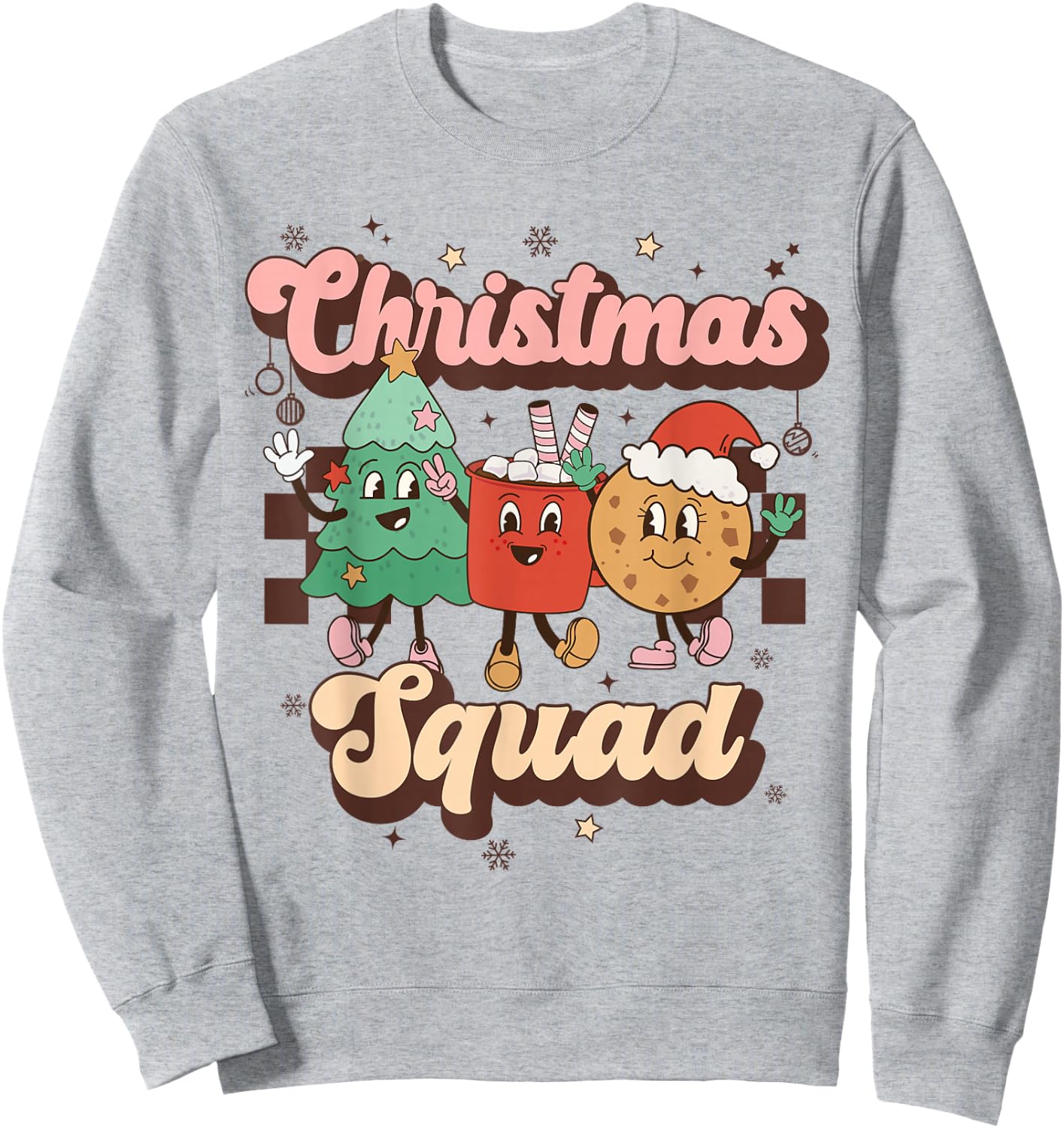 Christmas Squad Funny Family Matching Shirt Retro Christmas Sweatshirt - Sweatshirt | Ash
