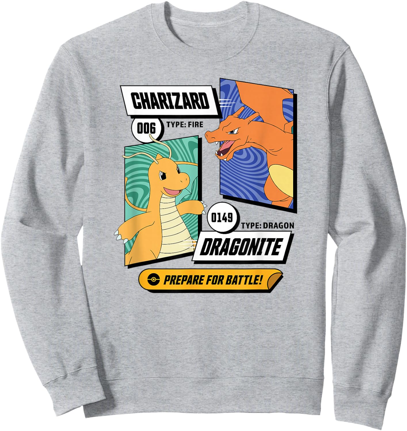 Pokémon - Dragonite Charizard Prepare For Battle Sweatshirt - Sweatshirt | Ash