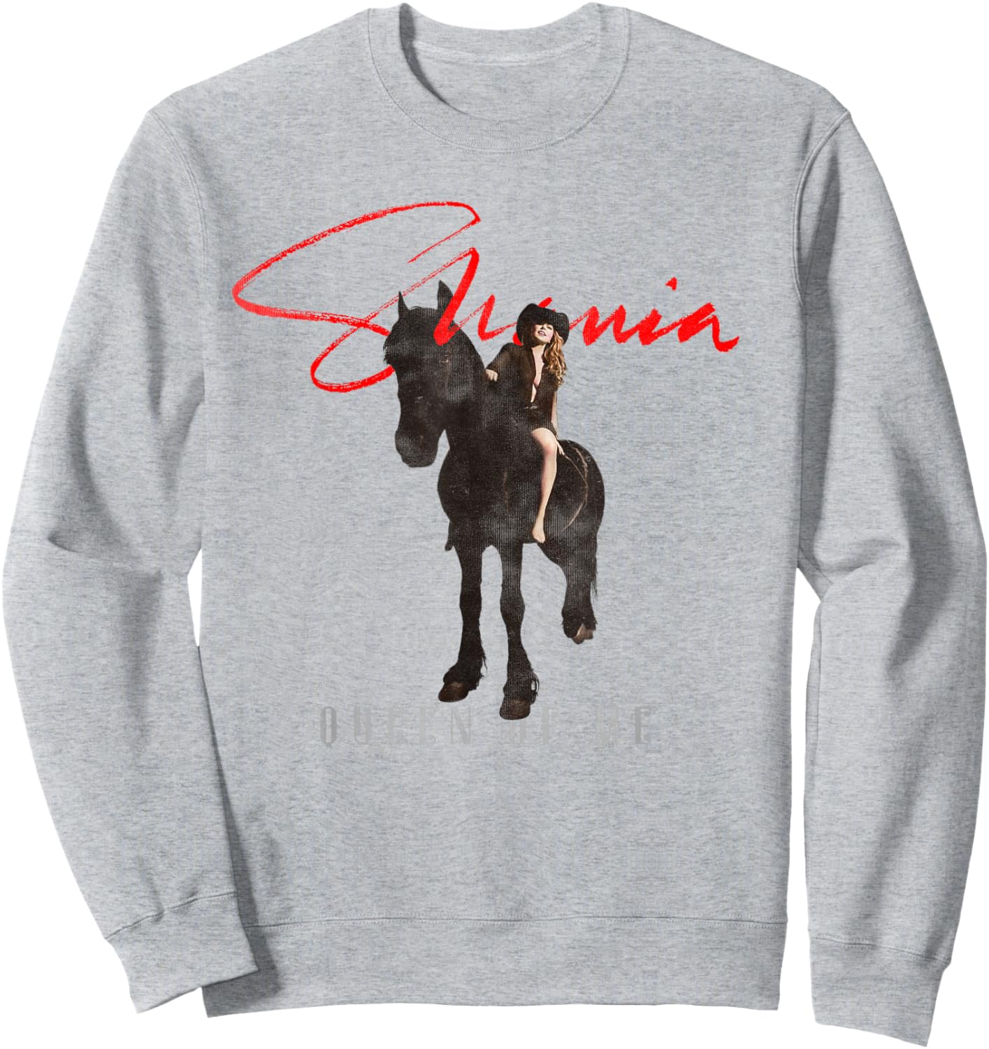 Official Shania Twain Queen of Me Horseback White Sweatshirt - Sweatshirt | Ash