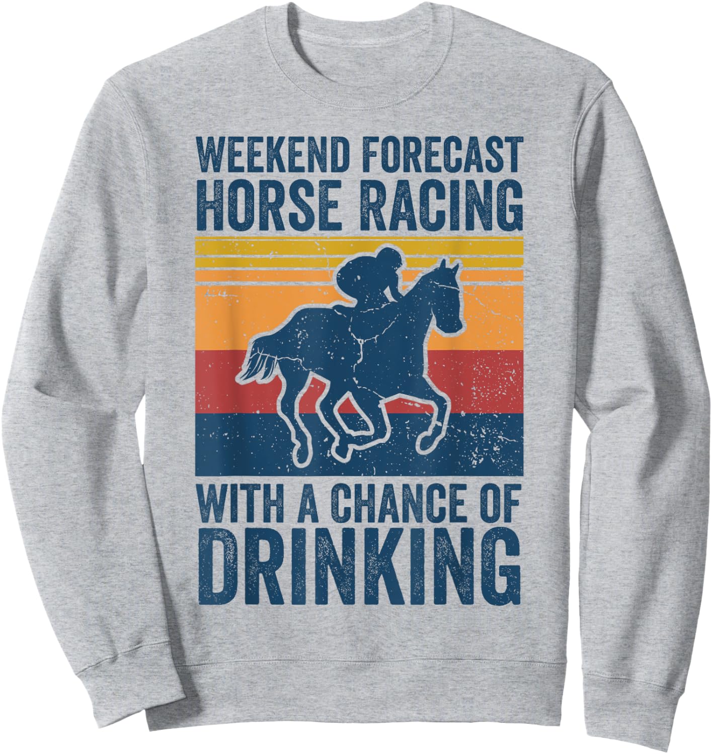 Vintage Horse Jockey Shirt Men Women Derby Day Horse Racing Sweatshirt - Sweatshirt | Ash