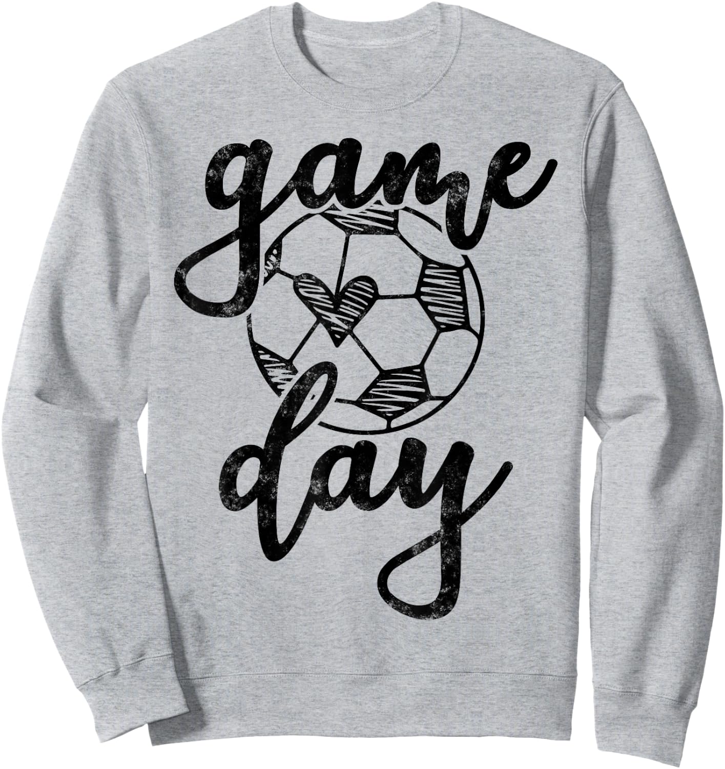 Sports Lover Game Day Soccer Ball Sweatshirt - Sweatshirt | Ash