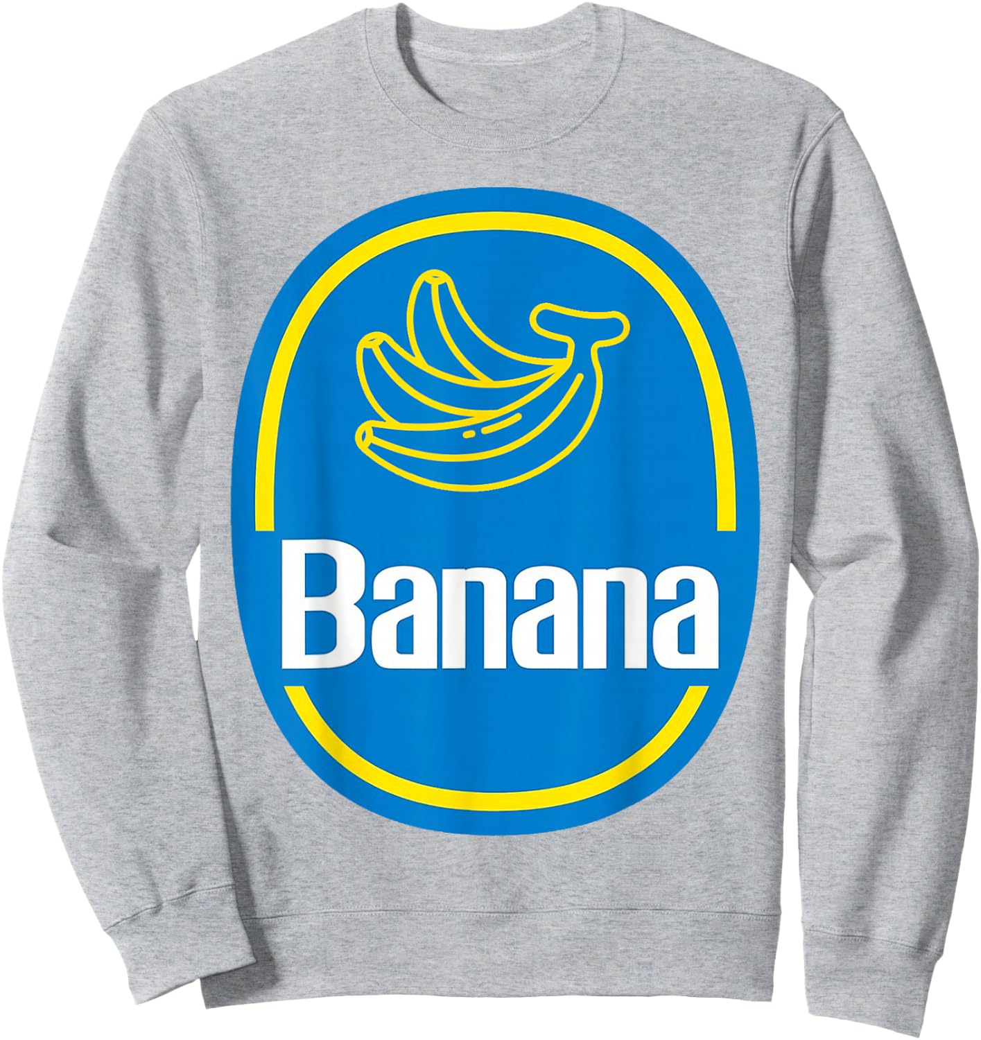 Banana Sticker Fruit Lazy Halloween Costume Sweatshirt - Sweatshirt | Ash