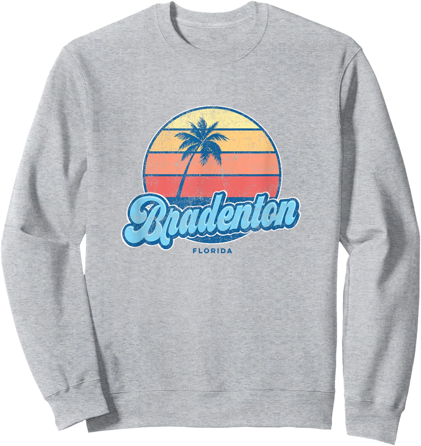 Vintage Bradenton Florida FL Classic 70s Retro Surfer Sweatshirt - Sweatshirt | Ash