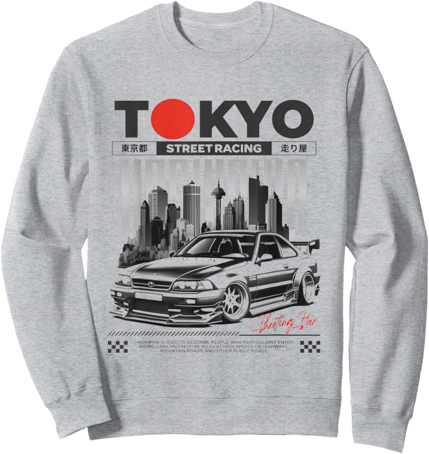 Tokyo Street racing Japan Sweatshirt - Sweatshirt | Ash