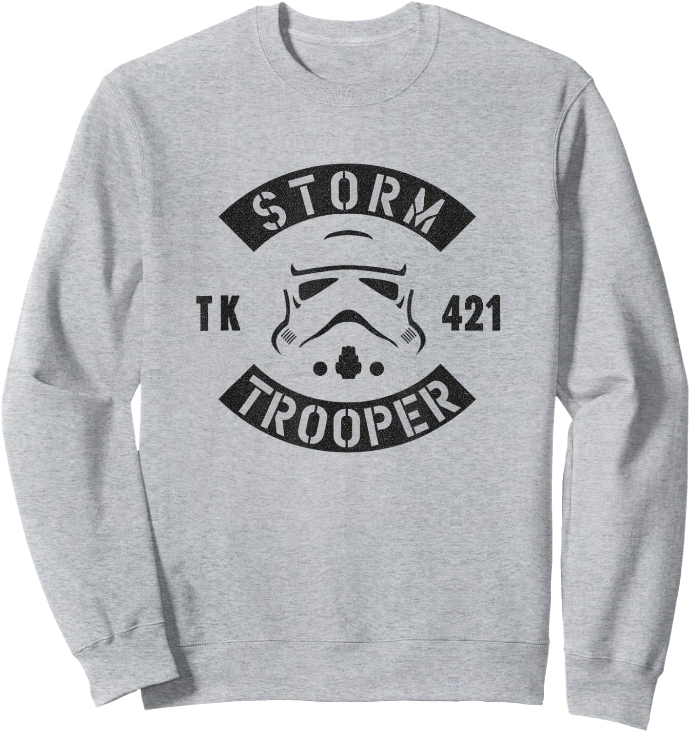 Star Wars Storm Trooper TK 421 Varsity Style Big Face Logo Sweatshirt - Sweatshirt | Ash