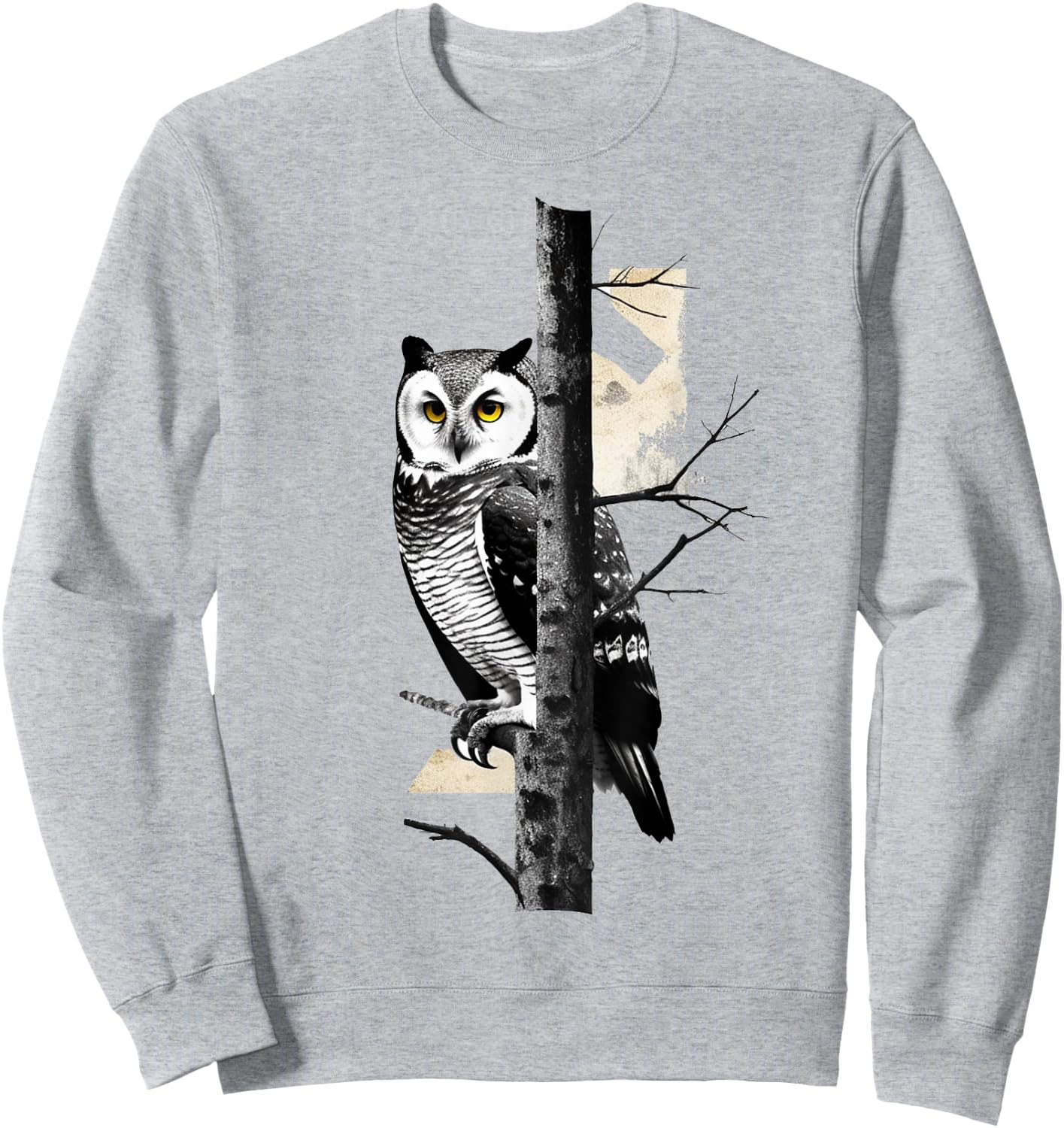 Owl Artwork - Night Bird Animal Owl Sweatshirt - Sweatshirt | Ash