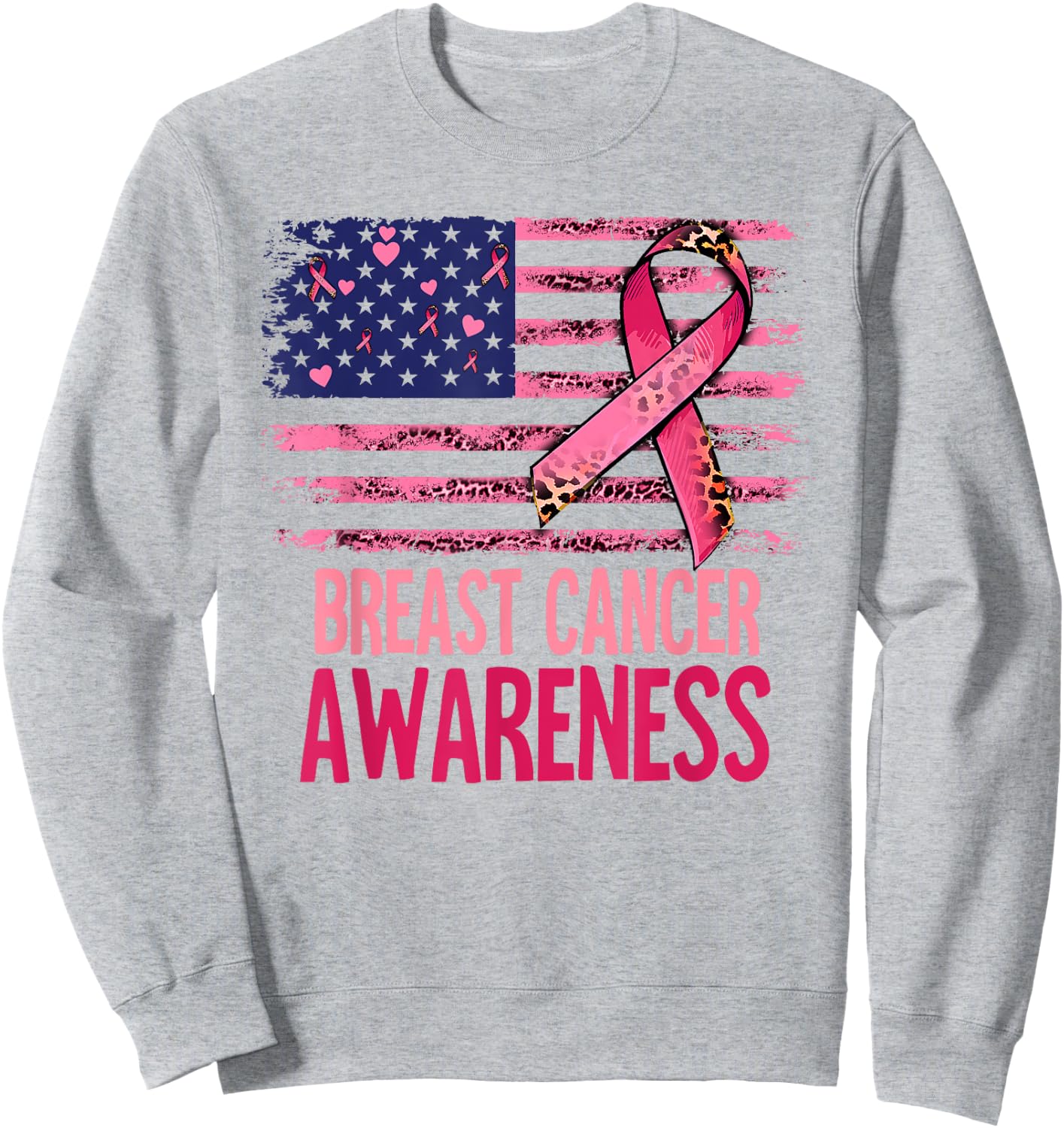 Breast Cancer Awareness Sweatshirt - Sweatshirt | Ash