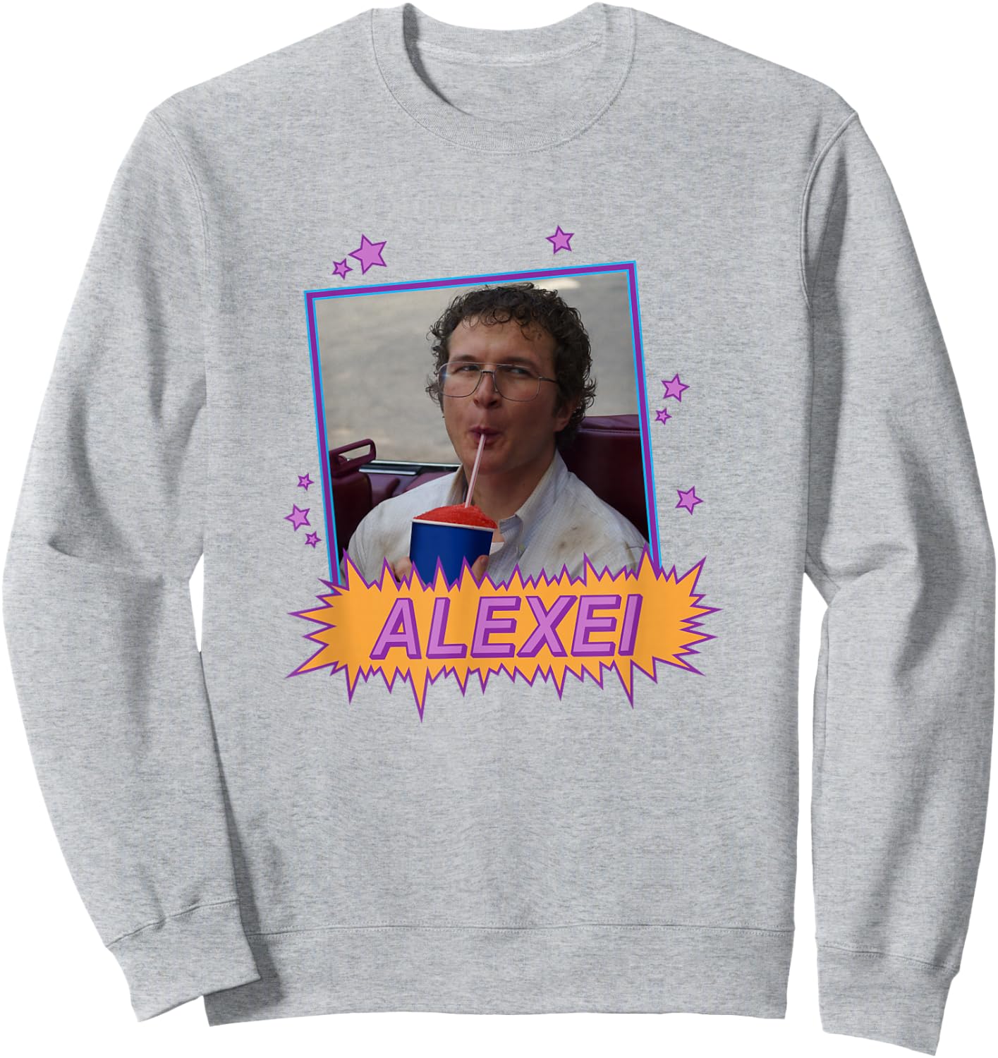 Stranger Things Alexei Slurping On A Slushie Funny Shot Sweatshirt - Sweatshirt | Ash