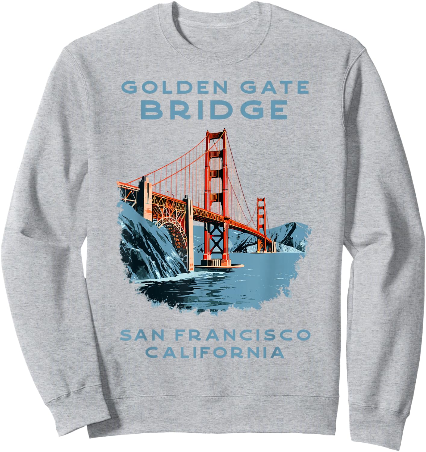 Golden Gate Bridge San Francisco Bay Area Sweatshirt - Sweatshirt | Ash