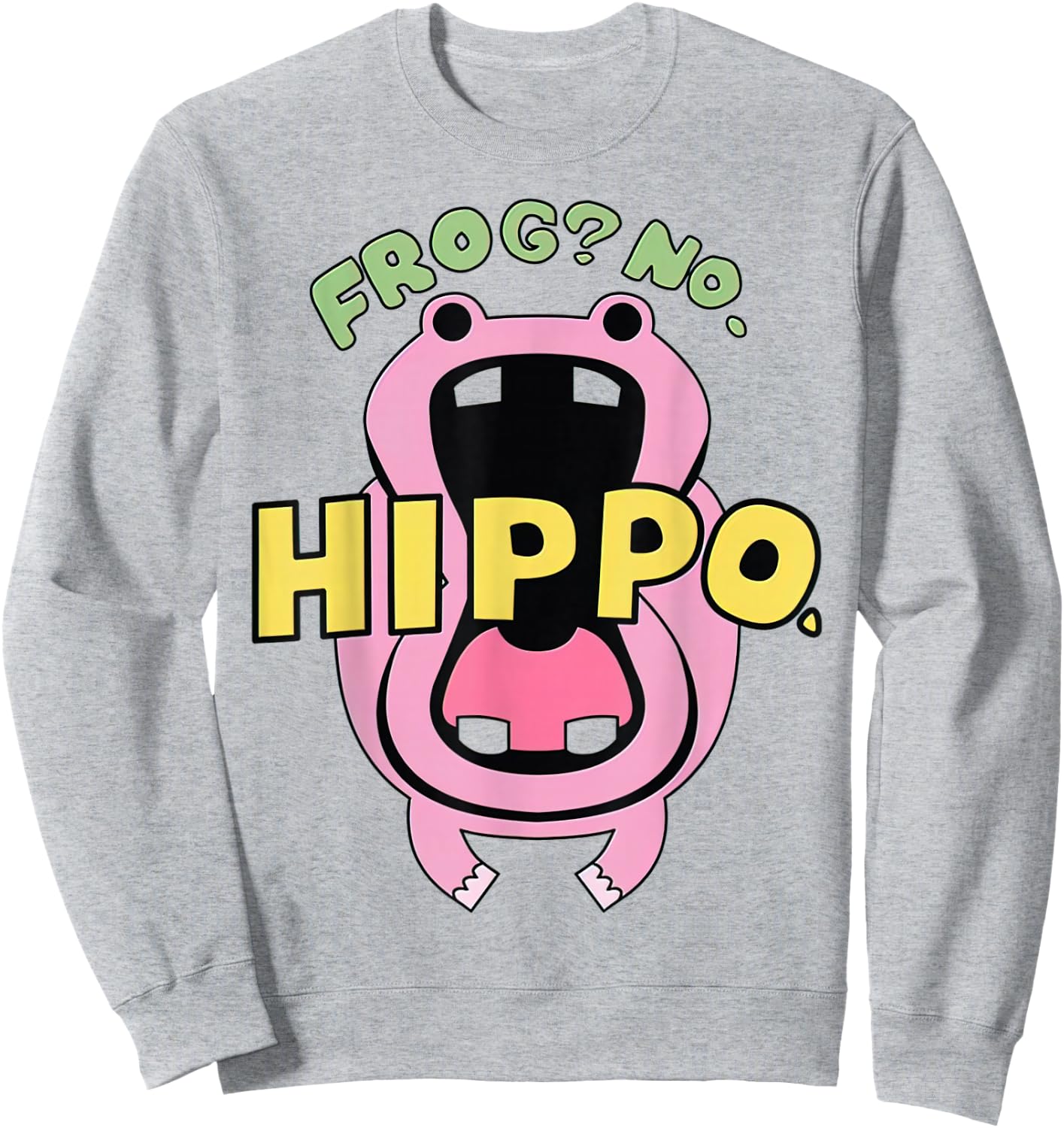 IT FROUG Tiger Frog No Hippo -Adults Classic Fit X-Small White Cotton Polyester Short Sleeve Sweatshirt - Sweatshirt | Ash
