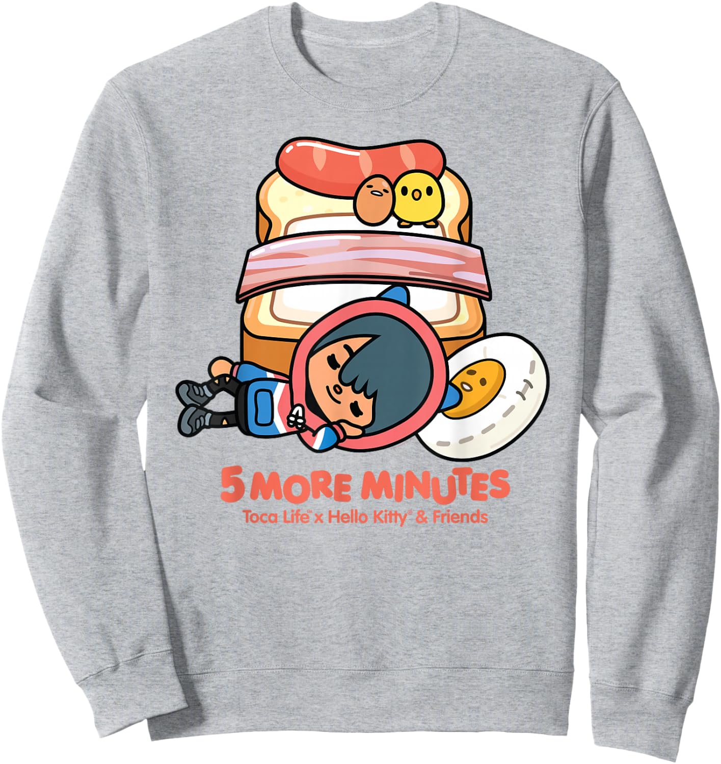 Toca Life x Hello Kitty & Friends 5 More Minutes Sweatshirt - Sweatshirt | Ash