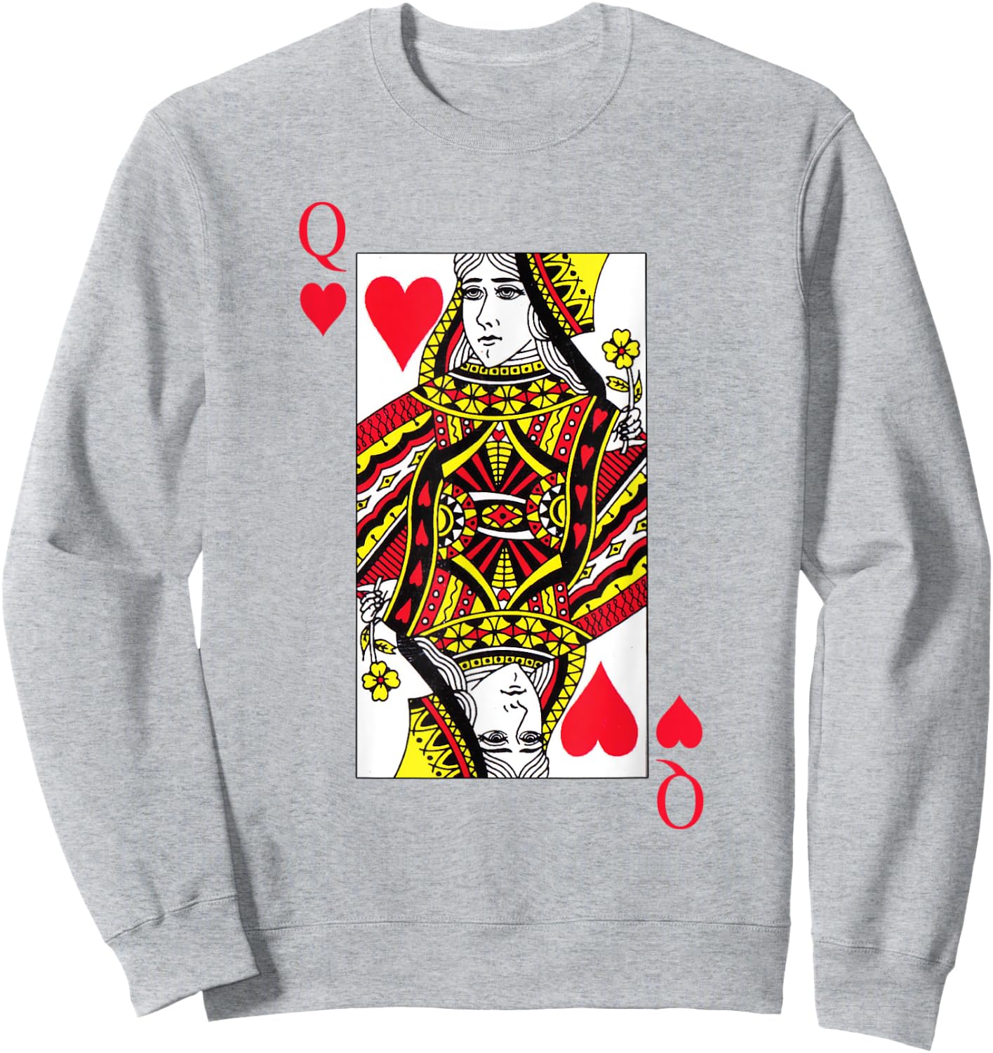 Queen Red Hearts Costume Blackjack Cards Poker 21 Q Sweatshirt - Sweatshirt | Ash