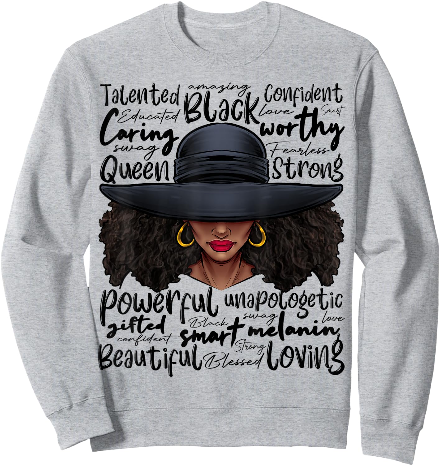 African Black History African American Ladies Juneteenth Sweatshirt - Sweatshirt | Ash