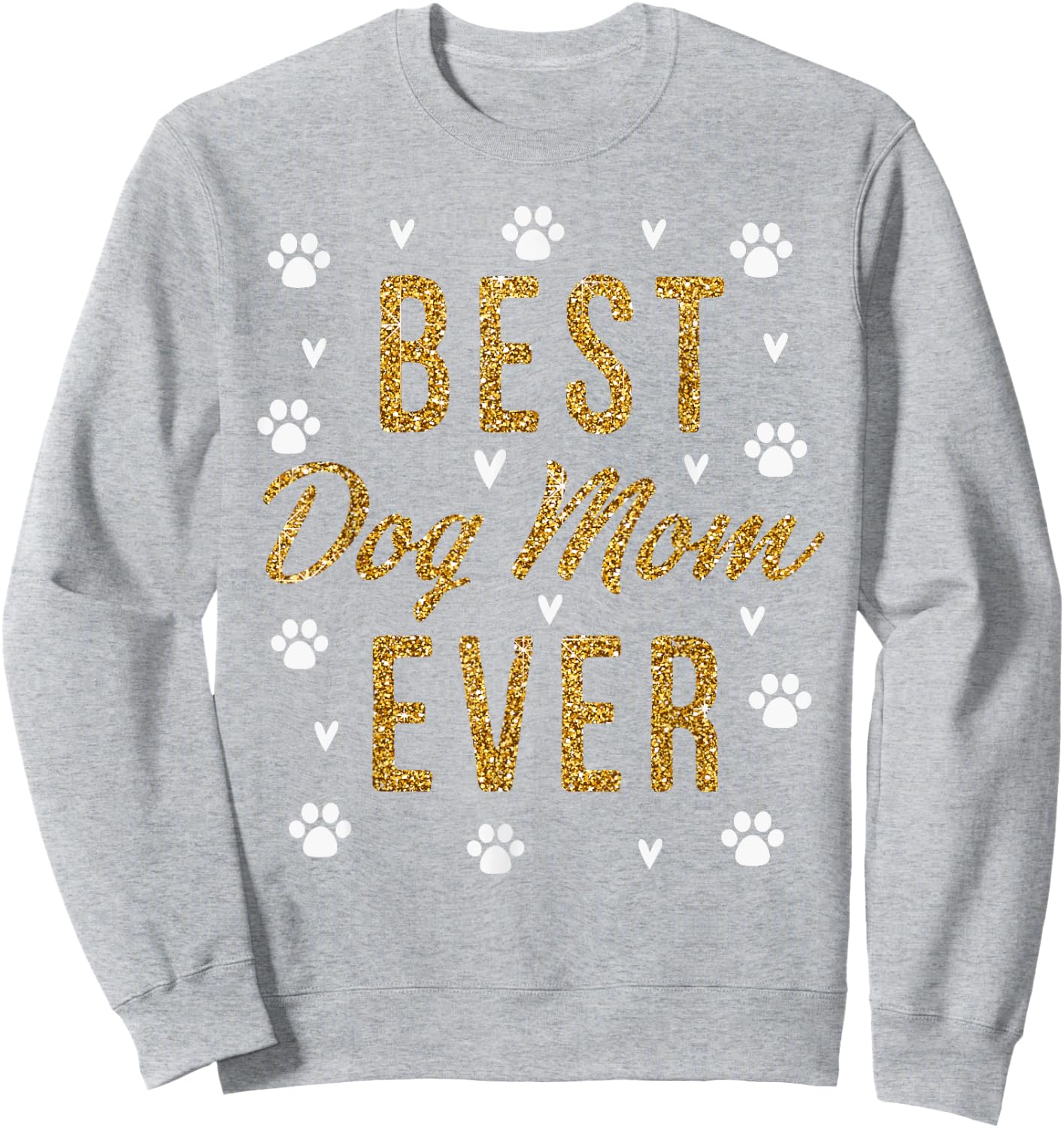 Best Dog Mom Ever Gifts Cute Love Heart Print Dog Mama Sweatshirt - Sweatshirt | Ash