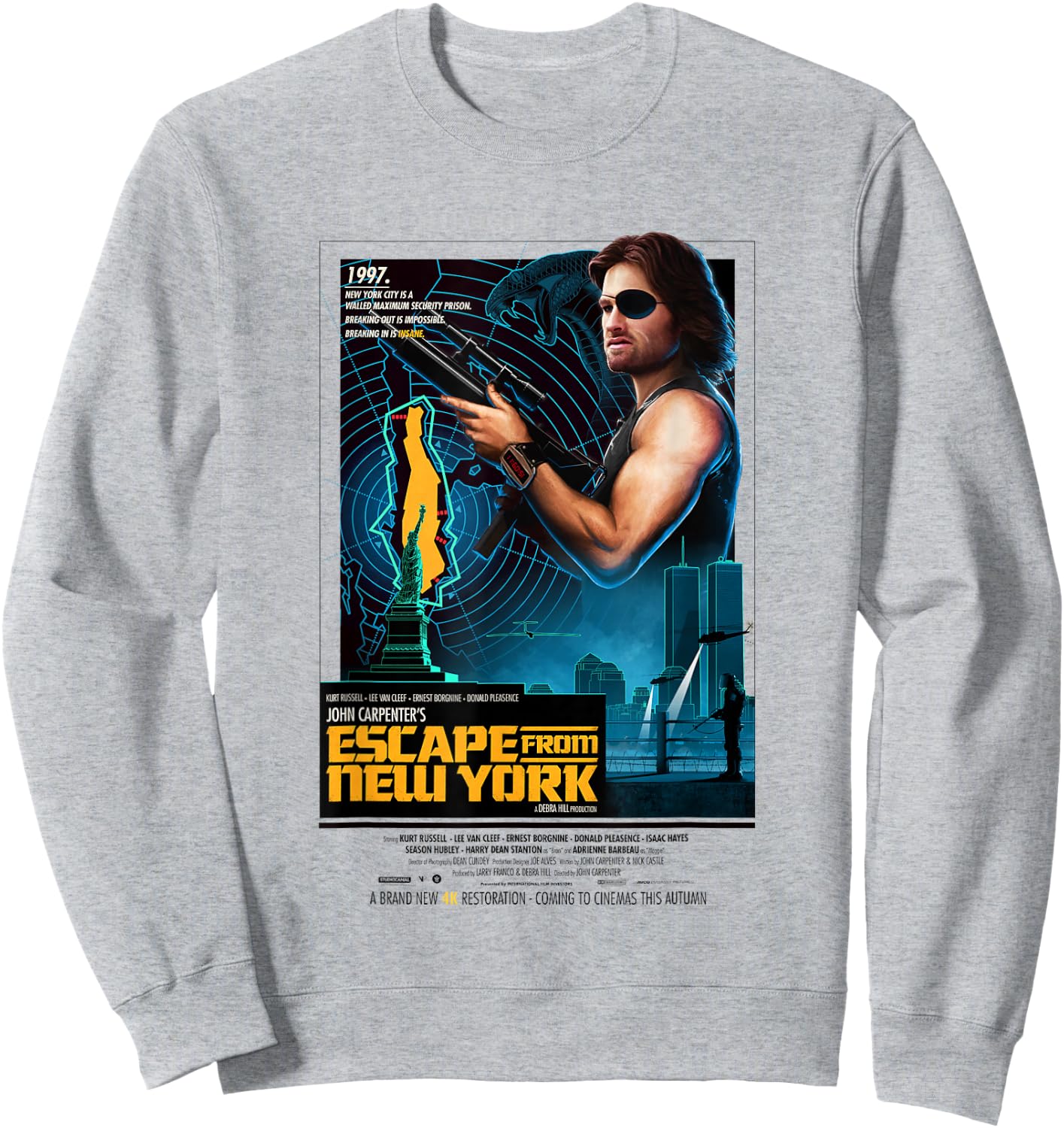 Escape from New York Snake Breaking in is Insane Sweatshirt - Sweatshirt | Ash