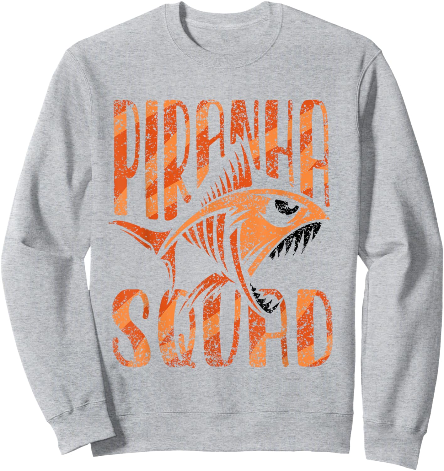 Piranha Squad Retro Lover Fish Piranhas Sweatshirt - Sweatshirt | Ash